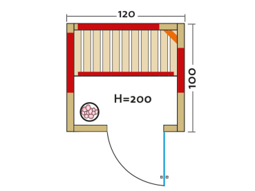 Preview: Infraworld® Infrarotkabine TrioSol Natura 120
